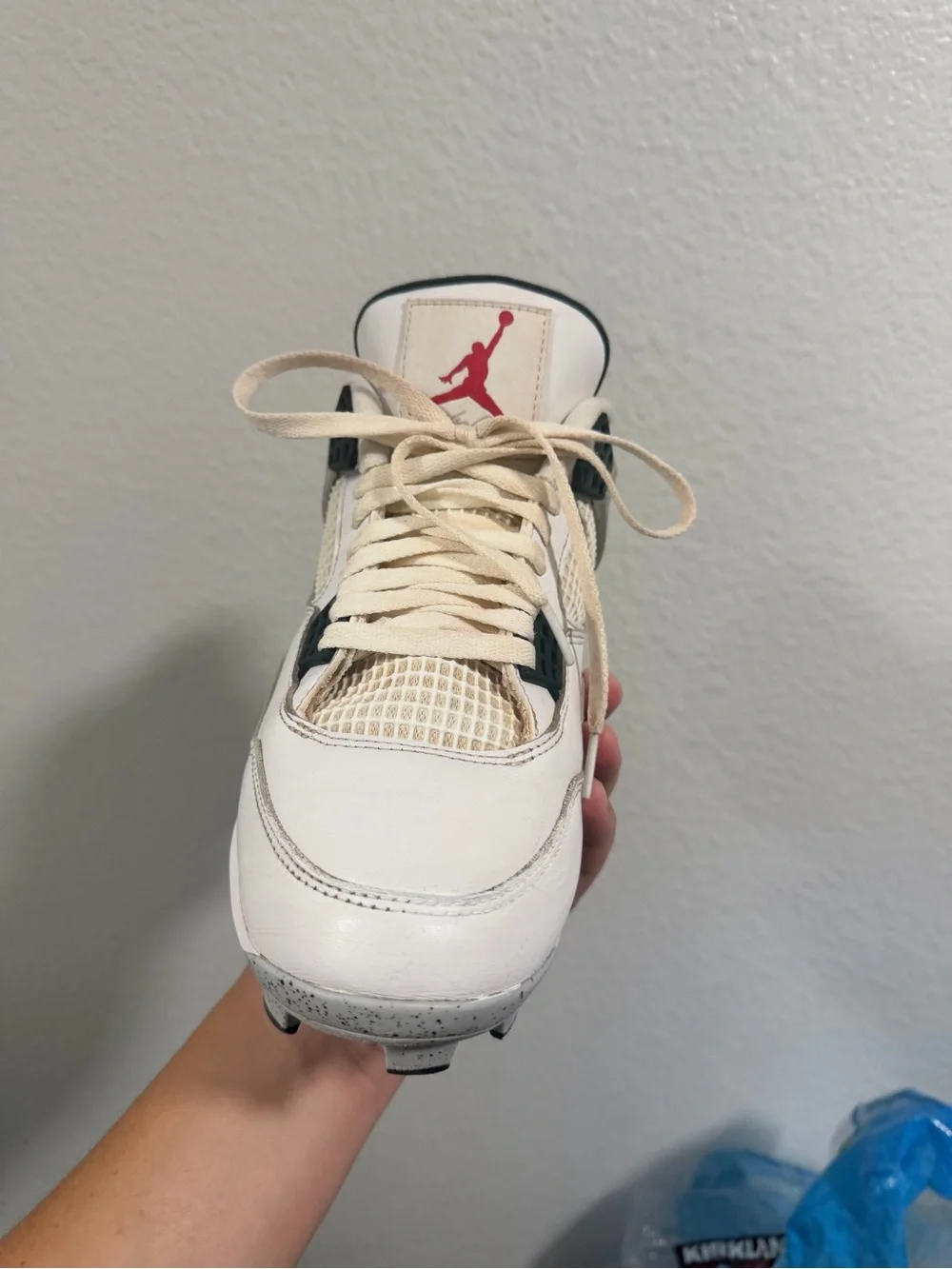 Jordan retro 4 white cement cleats